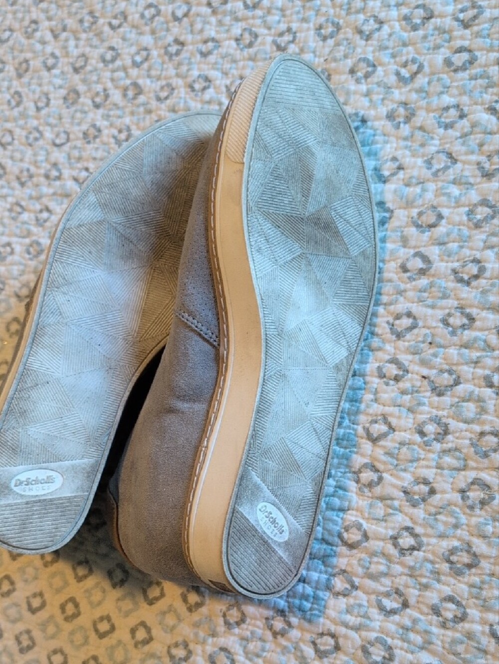 Dr. Scholl's Women's Light Gray Slip-On Suede Casual Loafers - Picture 3 of 5